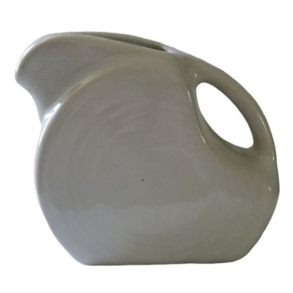 Fiestaware Fiesta Pitcher Mini Disk White CERAMIC CONTAINER - Picture 1 of 14